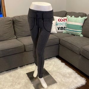 Lululemon gray/black stripe leggings